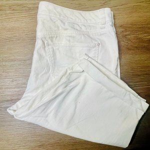 New York and Company White Jean Bermuda Shorts Size 12
